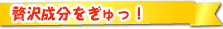 贅沢成分をぎゅっ!