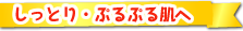 しっとりぷるぷる肌へ!