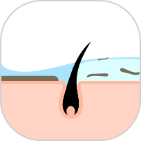皮脂汚れを洗い流すイメージ図