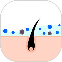 菌の繁殖を抑えるイメージ図