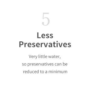 5 Less Preservatives